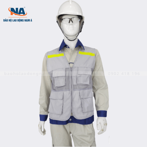 Áo ghi lê kỹ sư phản quang 4 túi hộp 04 Áo ghi lê kỹ sư phản quang 4 túi hộp 04