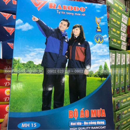 Áo mưa bộ Rakodo 2 lớp MH15 (Đa công dụng) 3 ao mua bo rakodo 2 lop mh15 da cong dung