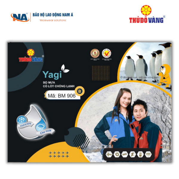 Áo mưa bộ Thủ Đô Vàng Yagi BM906 3 ao mua bo thu do vang yagi bm906