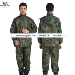 Áo mưa bộ Vải Rằn Ri 1 Lớp Earo