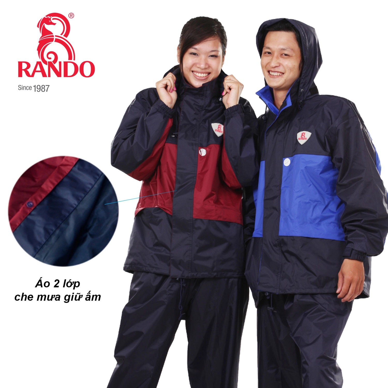 Bộ áo mưa Rando RB2 - 2 công dụng