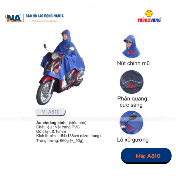 ao mua choang xe may sieu nhe a810 3