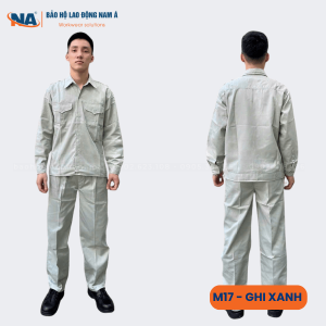 dong phuc bao ho lao dong may san m17 ghi xanh 2