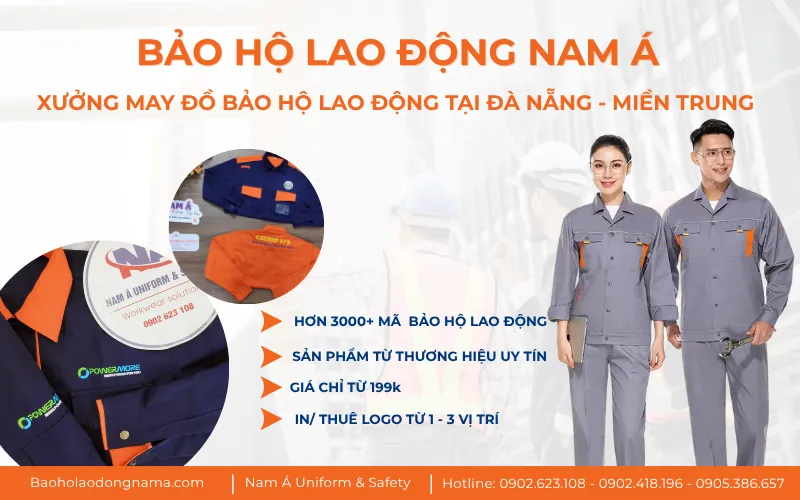 Các loại quần áo bảo hộ lao động được may tại Đà Nẵng