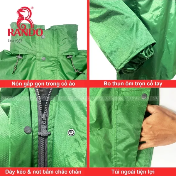 Áo mưa bộ Jolibee vân tổ ong 10 Áo mưa Bộ Jolibee vân tổ ong