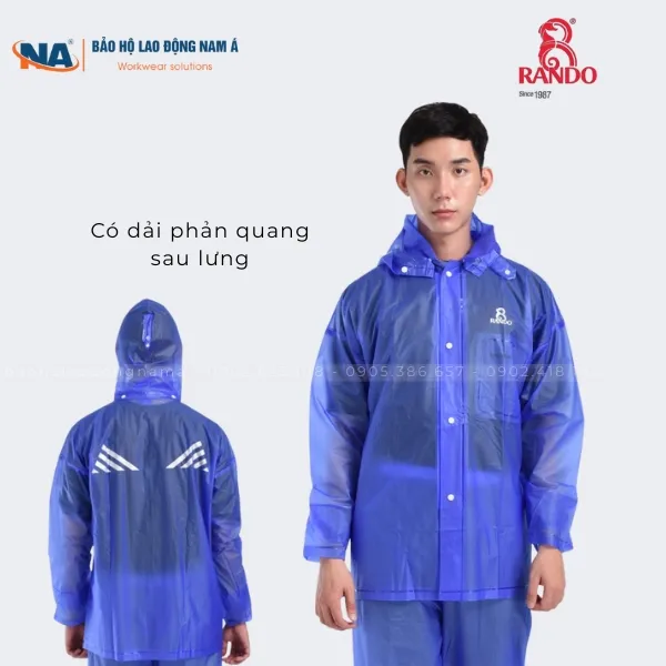 Áo mưa bộ trong màu rando
