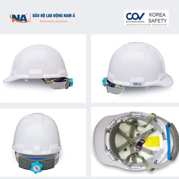 Chi tiết mũ BHLĐ COV mặt vuông E005 ( có xốp)