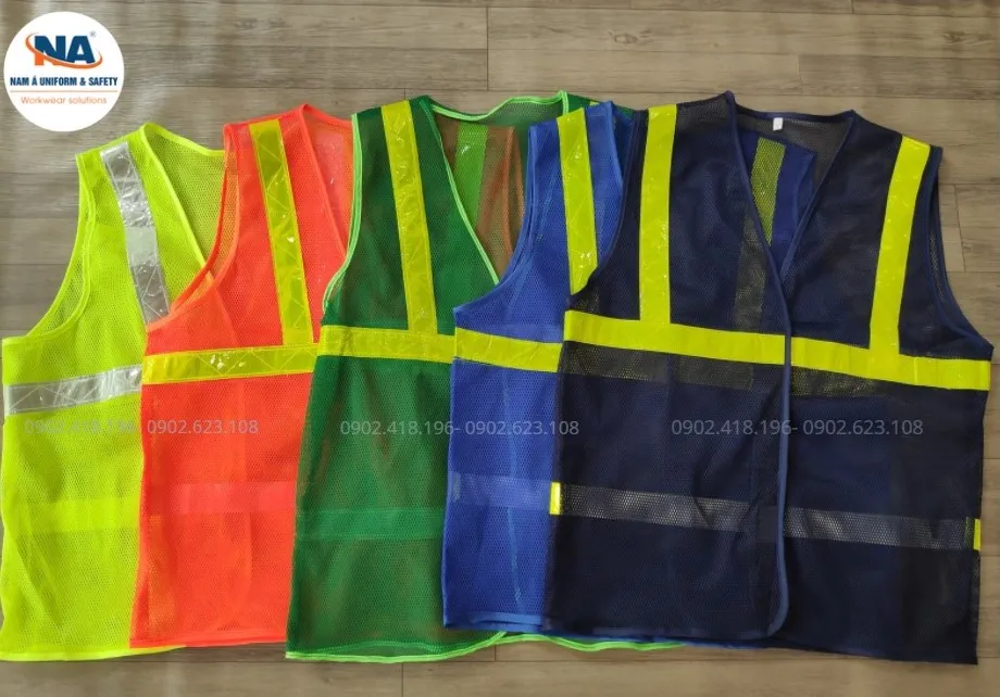 Áo phản quang dùng nhiều trong công trình, xưởng sản xuất