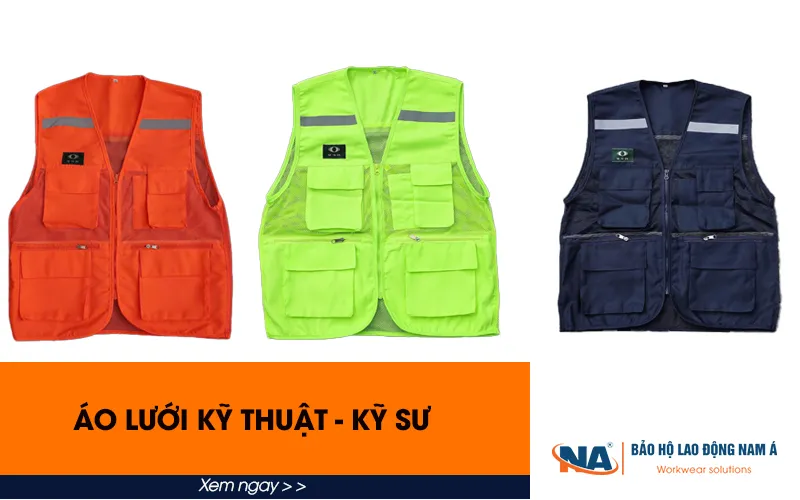 Áo ghi lê kỹ thuật - kỹ sư 4 túi, 6 túi có sẵn 