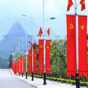 Cờ Đuôi Cá Vải Lụa Cao Cấp Trang Trí Sự Kiện, Lễ Hội