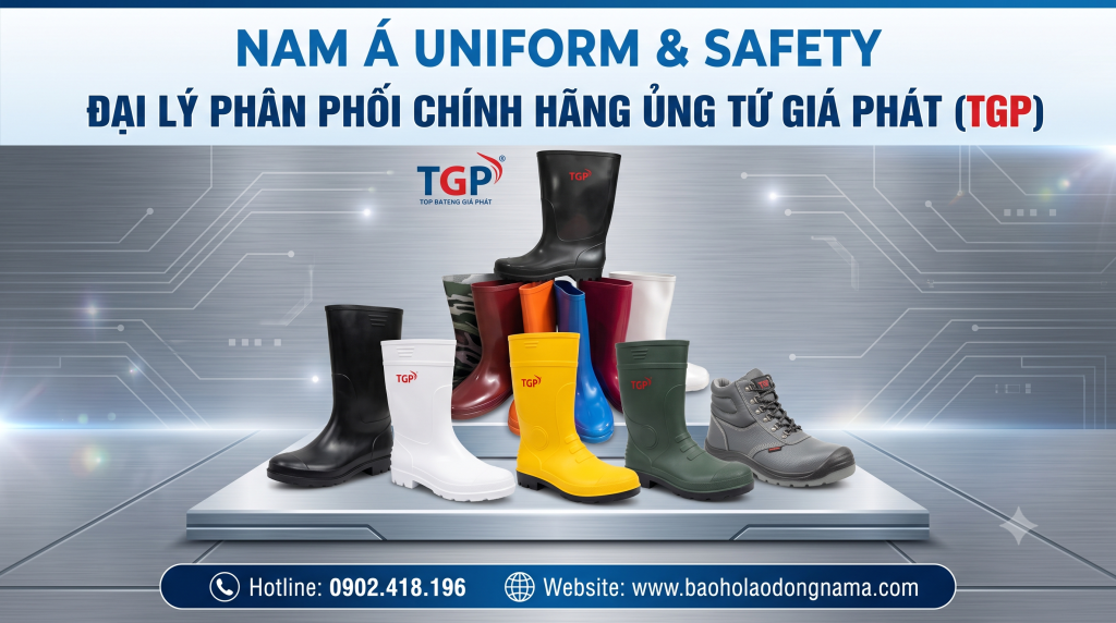 Ủng TGP chính hãng Tứ Giá Phát tại Nam Á Uniform & Safety