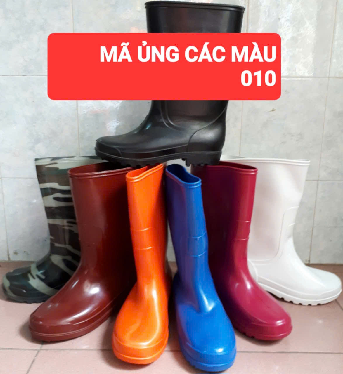 Ủng TGP mã 010 nhiều màu